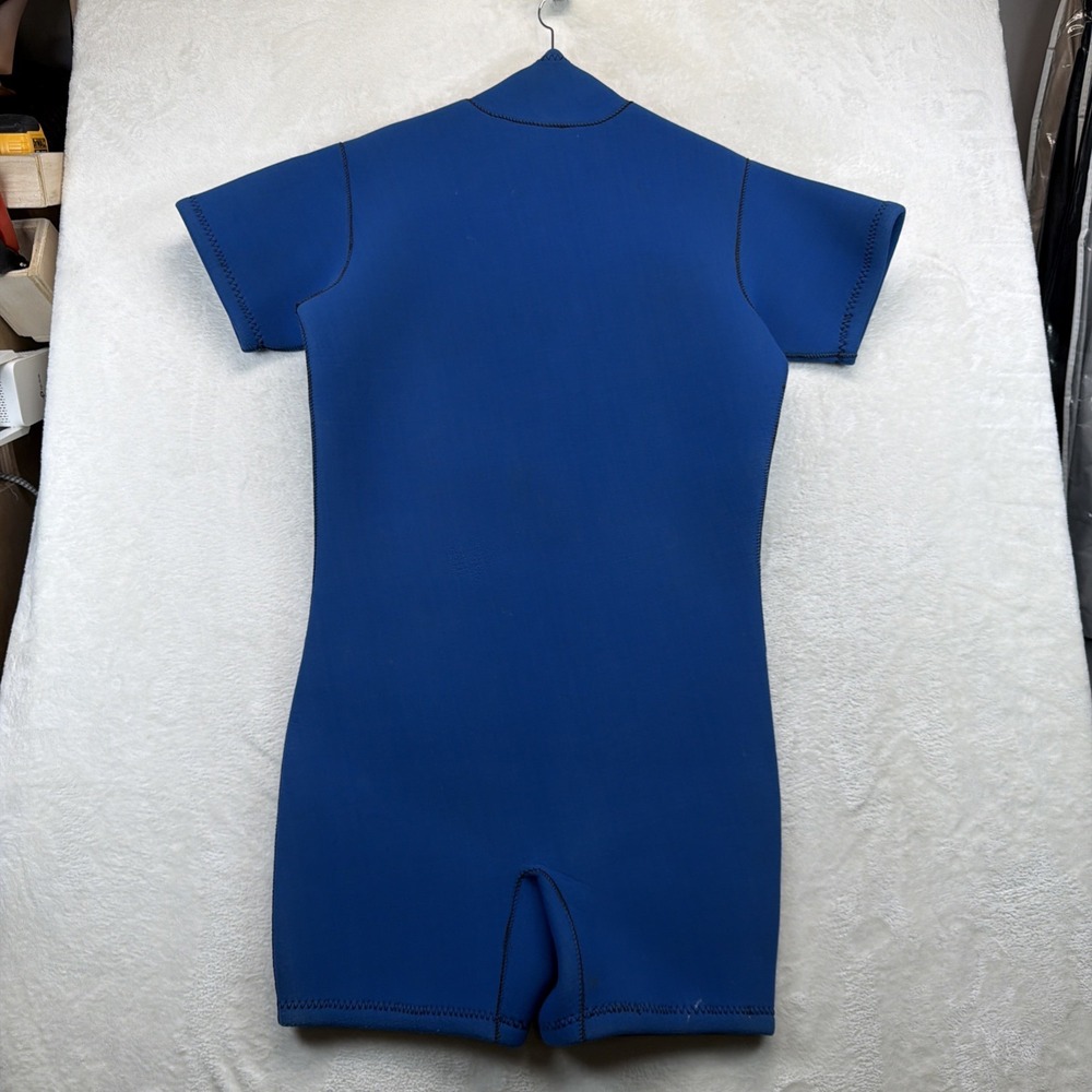 Vintage Primo Shorty Wetsuit Blue Neoprene Front‎ Zip Surf Dive Springsuit - Picture 10 of 12
